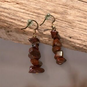 Natural Stone Drop Earrings